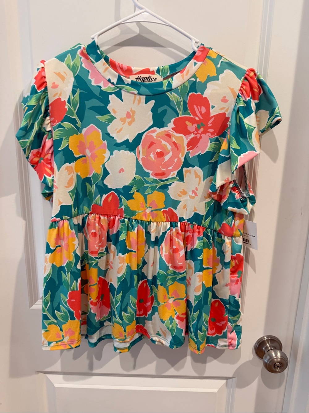 NWT Haptics Floral Peplum Top Size Small